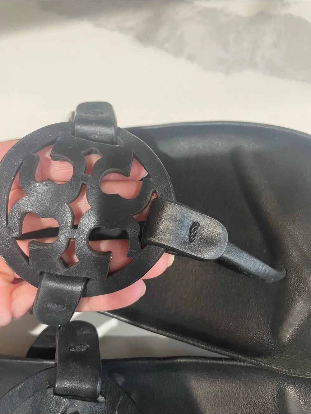 Tory Burch Black Cloud Miller Thong Sandals - Picture 6 of 10